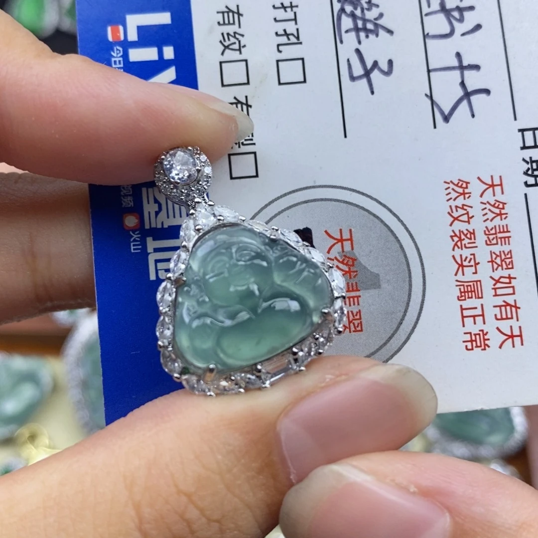 翡翠未镶嵌颈饰天然
