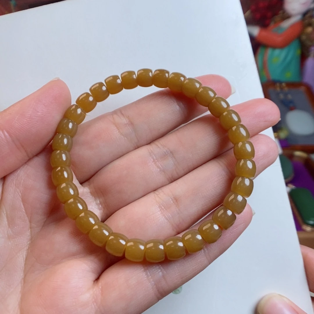 和田玉手链未镶嵌没有麻