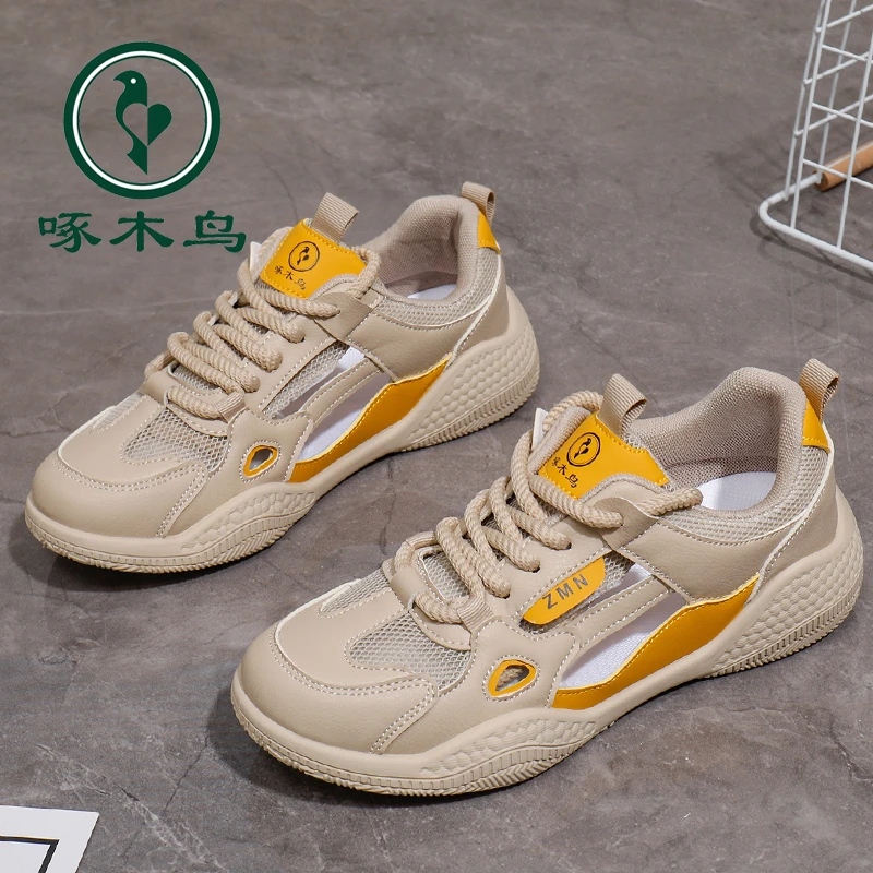 【啄木鸟】2025新款夏季休闲鞋复古软底镂空鞋子透气百搭鞋子