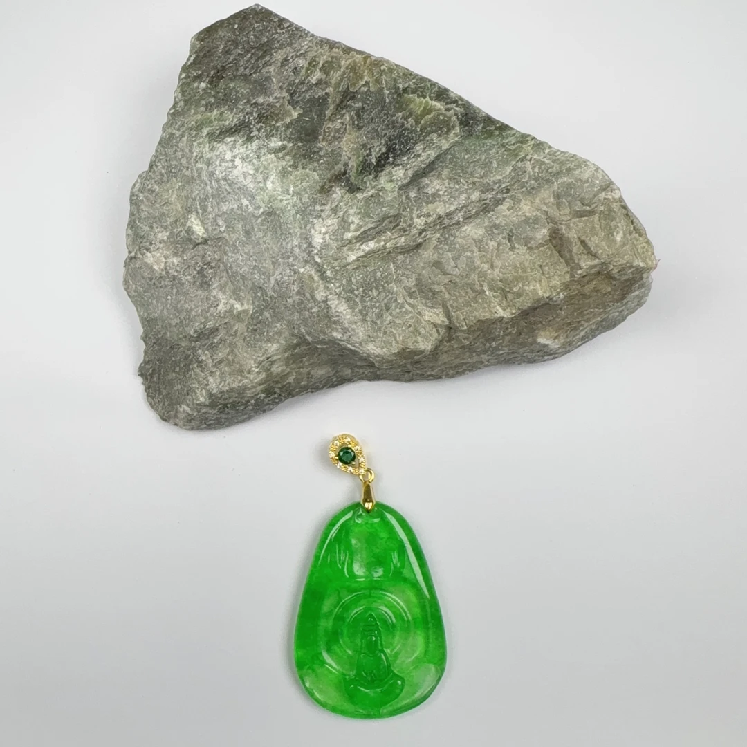 Z232阳绿悟道精美百搭气质吊坠