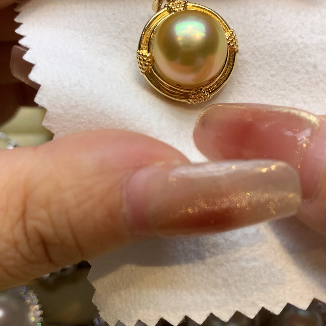 颈饰银S925镶嵌海水珍珠