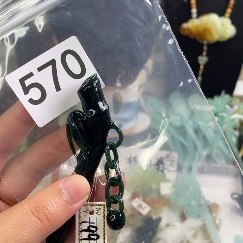 【闪购商品】岫玉发饰未镶嵌哈***_