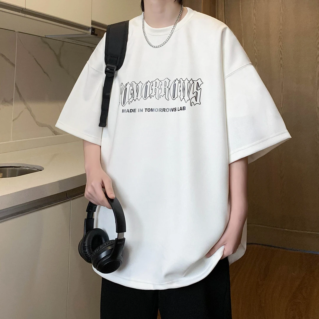 t恤男士夏季2025新款重磅百搭潮牌男款服装专卖宽松爆款半袖短袖