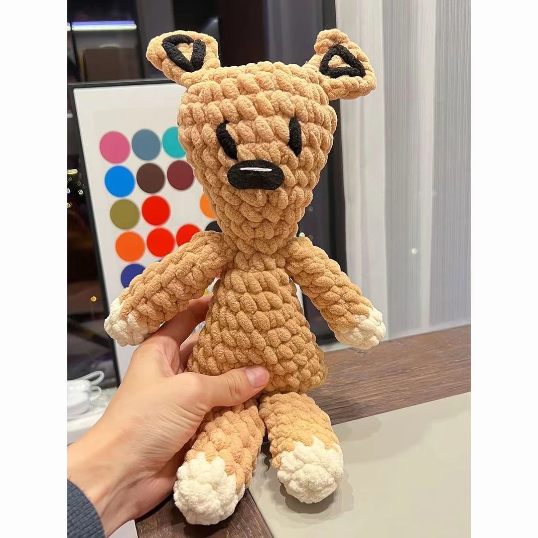 【甜星】手工编织憨豆先生的小熊玩偶diy材料包钩针可爱创意礼物