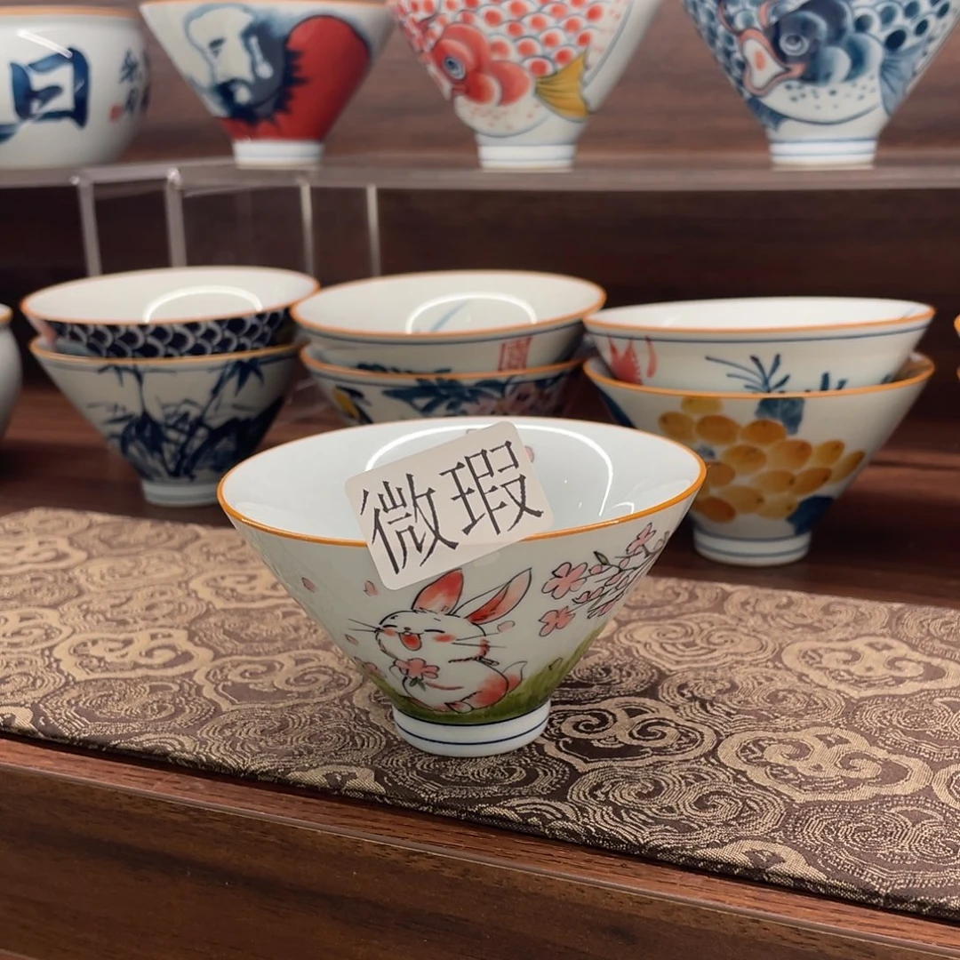 微瑕釉下彩纯手绘