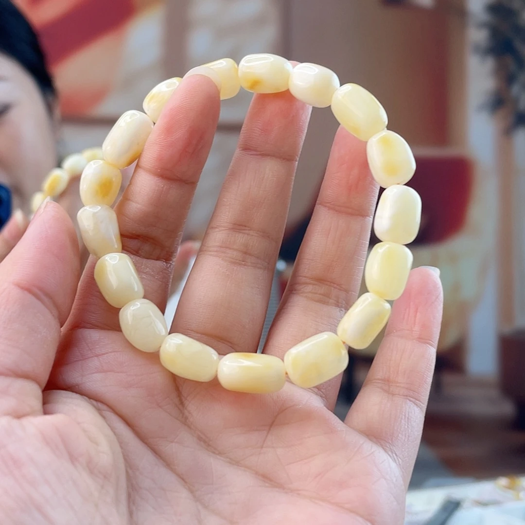 裸石琥珀未镶嵌蜜蜡手链