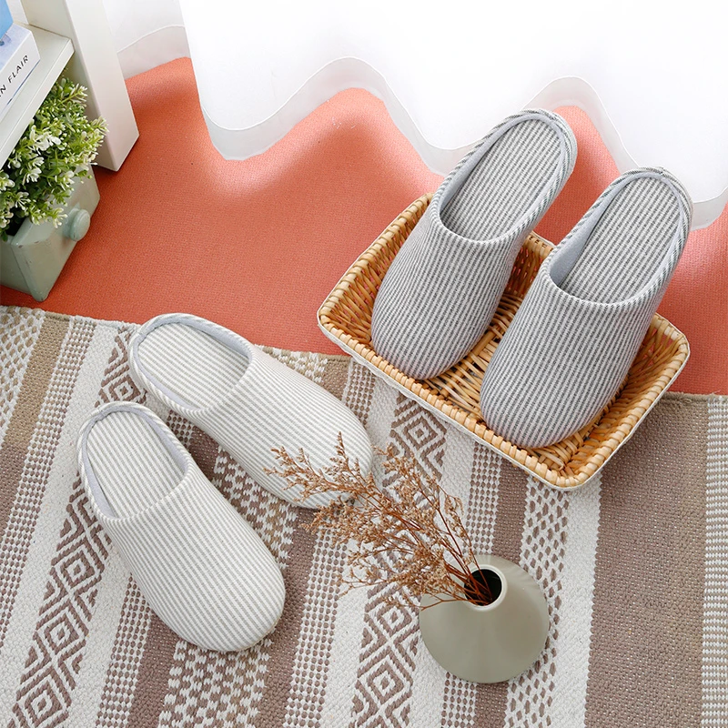 日系竖条纹盆底拖2203