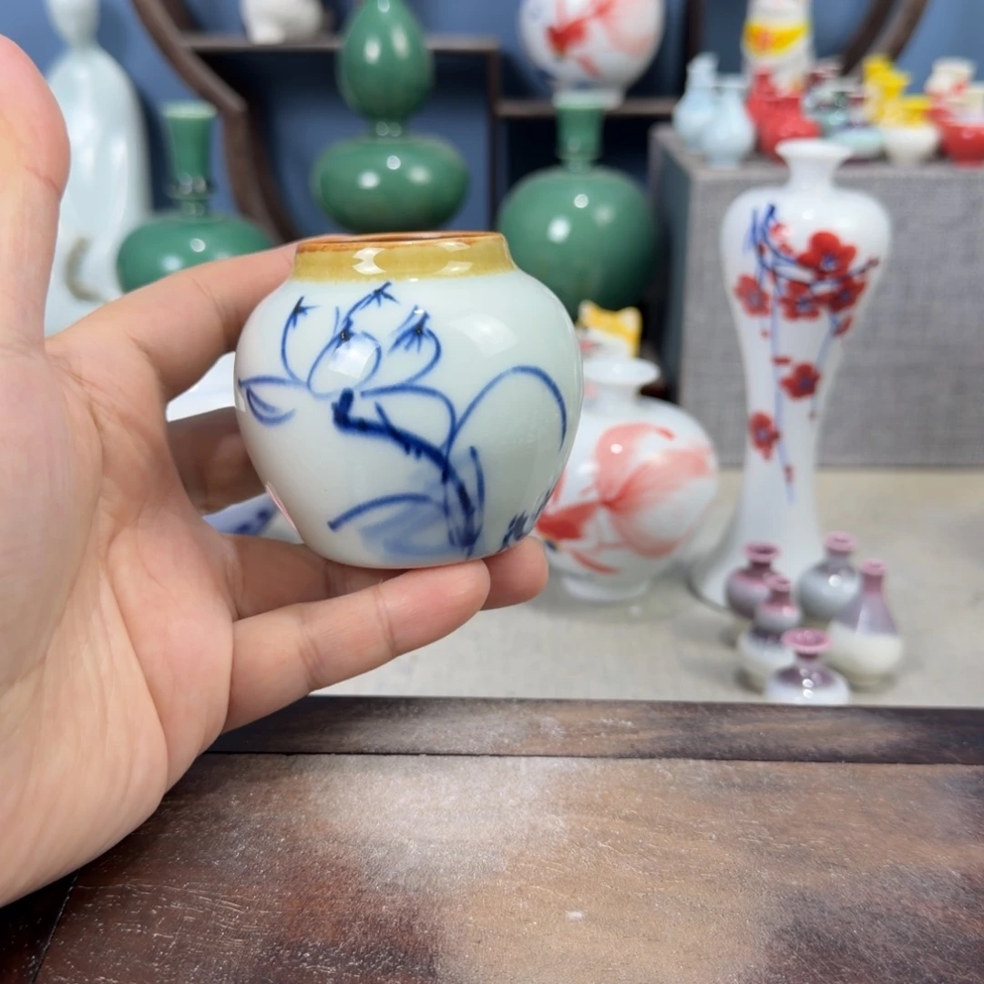 陶瓷手工小花器摆件