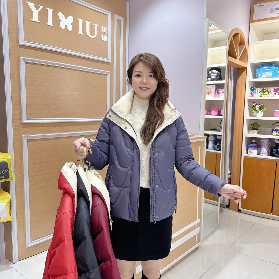 高档羽绒服6-8811冬季保暖轻便气质时尚休闲羽绒服/长62厘米