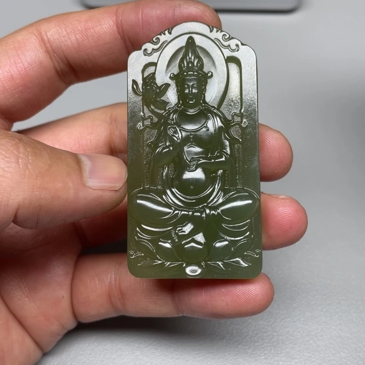 和田玉吊坠(不含链)未镶嵌红****坊