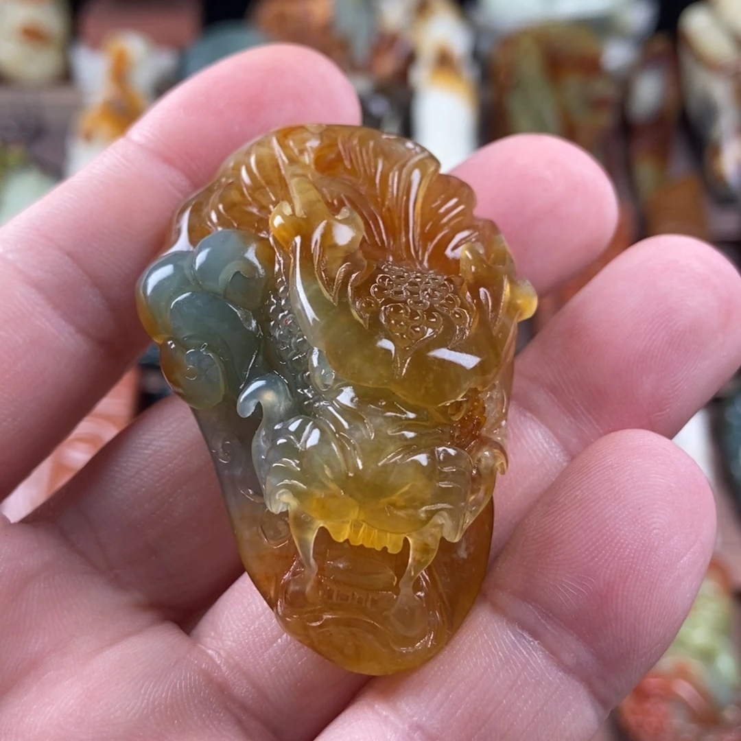 未镶嵌岫玉手把件