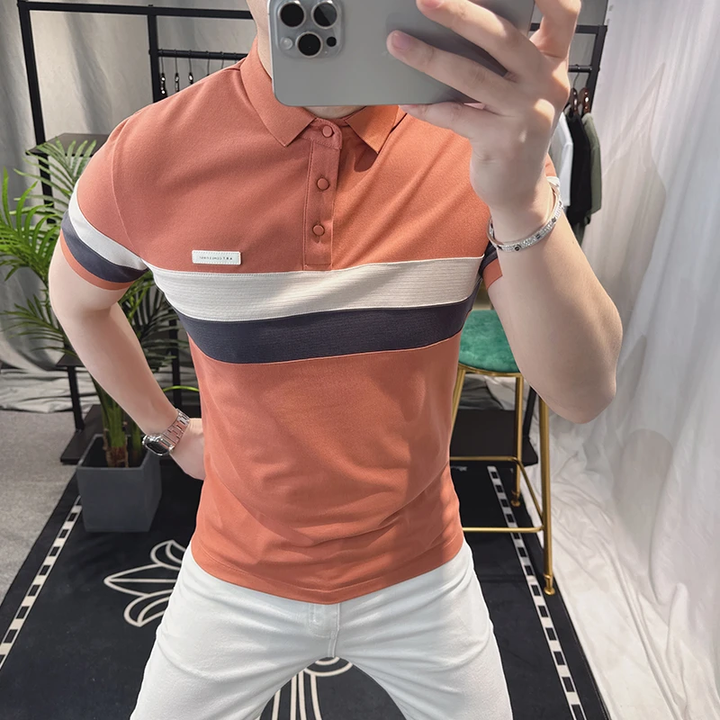 欧洲站短袖T恤男2025新款男士夏季打底上衣POLO衫男款高端欧货