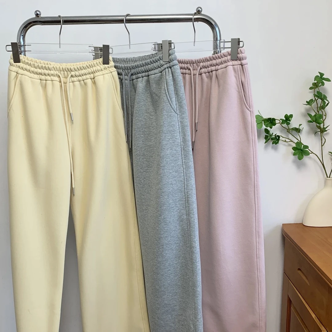 四色不加绒松紧腰卫裤