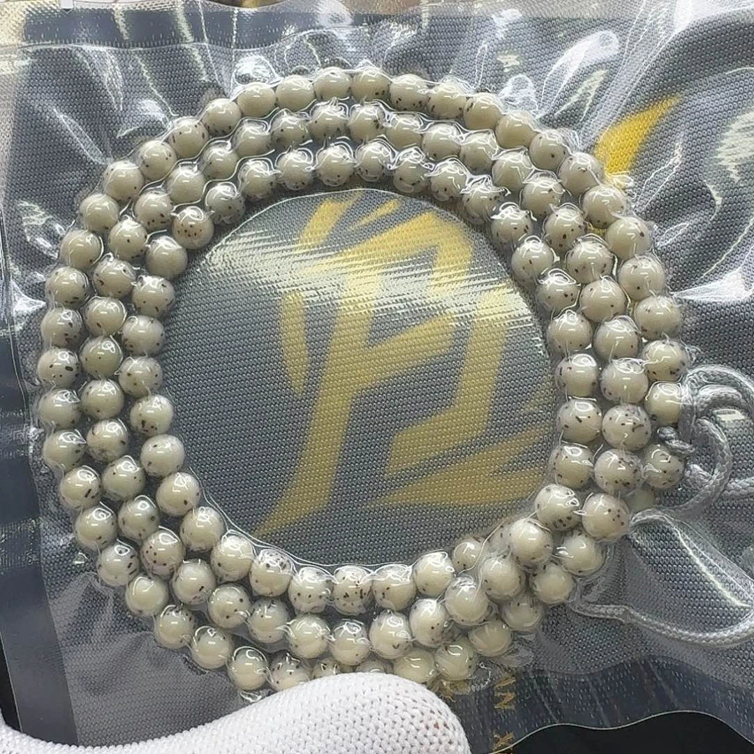 吊坠星月菩提215梵天糯冰双留白针尖星6圆108一物一图