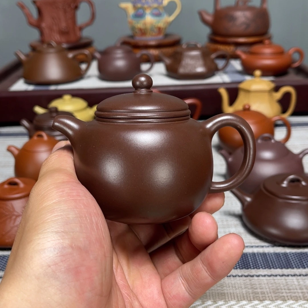 大***子茶壶紫砂匏尊老紫泥