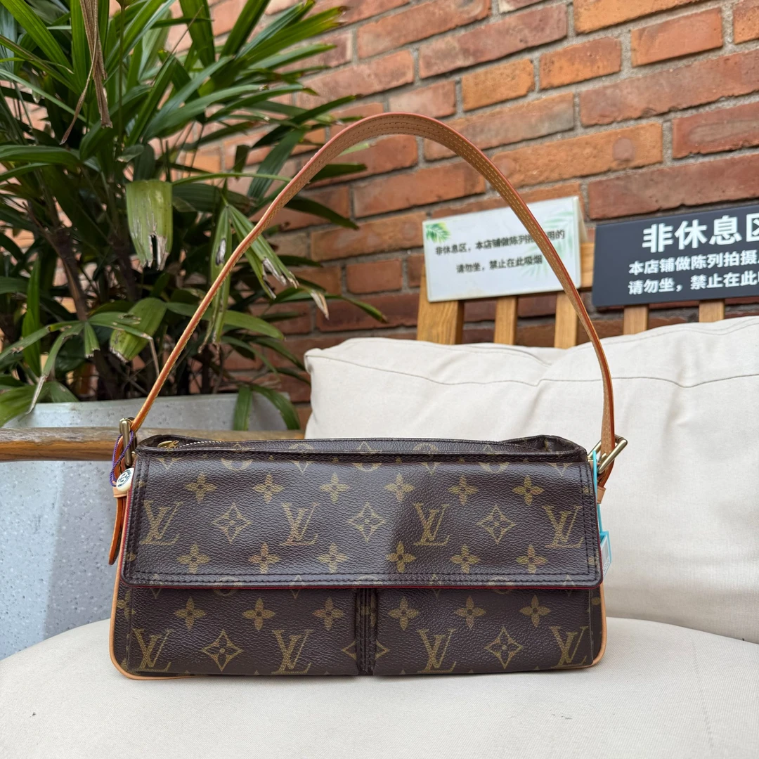 修复品 LouisVuitton/路易威登LV经典老花中古骆驼包