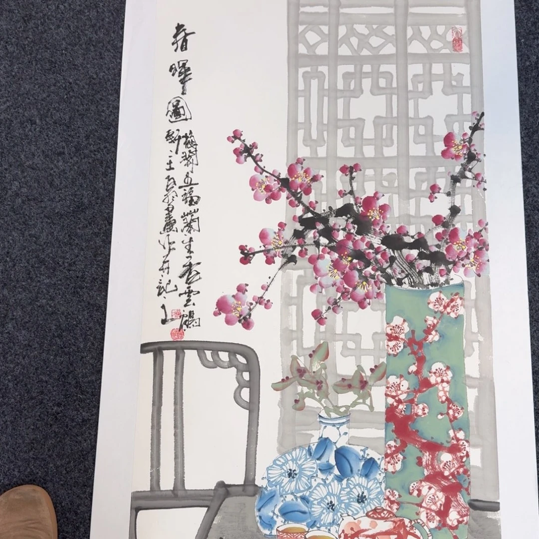 国画国画作品纯手绘山水花鸟