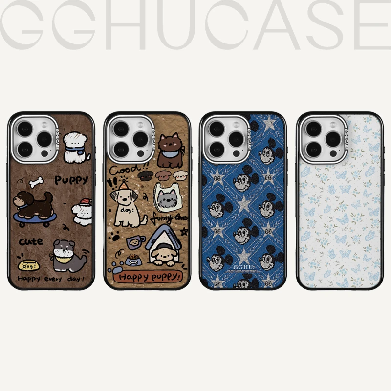 乖乖虎原创套边毛衣米奇适用苹果iPhone16promax可爱15防摔手机壳