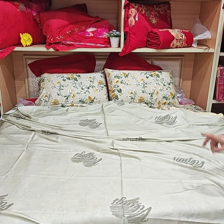 棉长绒棉磨毛床单2.3*2.45抹茶绿