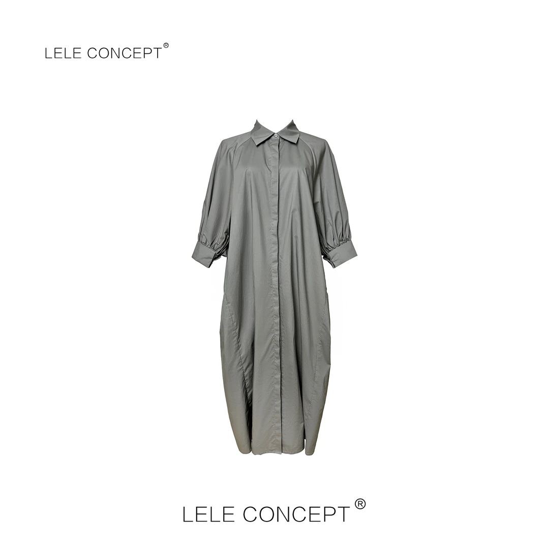 LELE CONCEPT丨「夭夭」都市时装设计师款半袖风衣Y0611