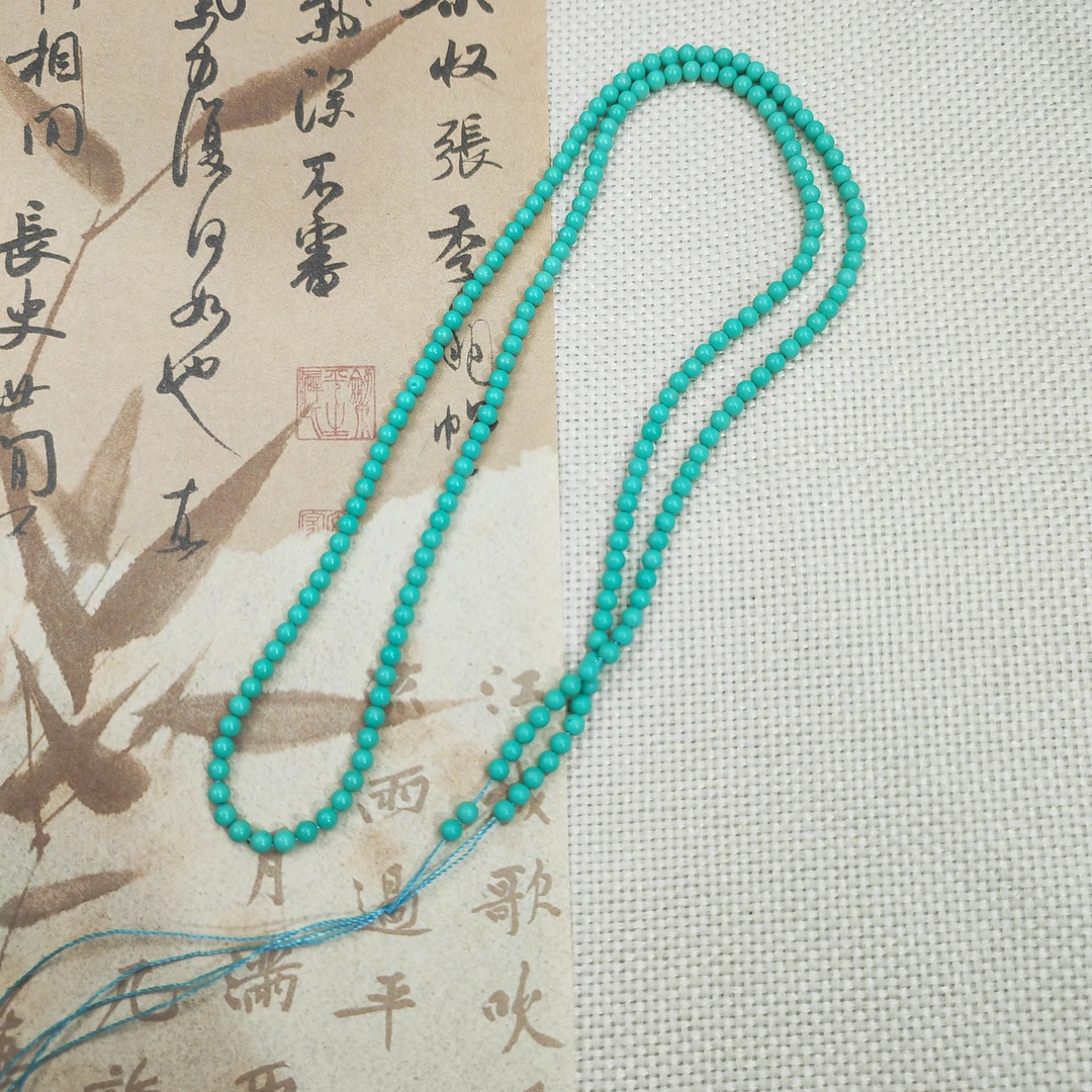 高瓷果冻绿圆珠3mm项链（多样性发货）