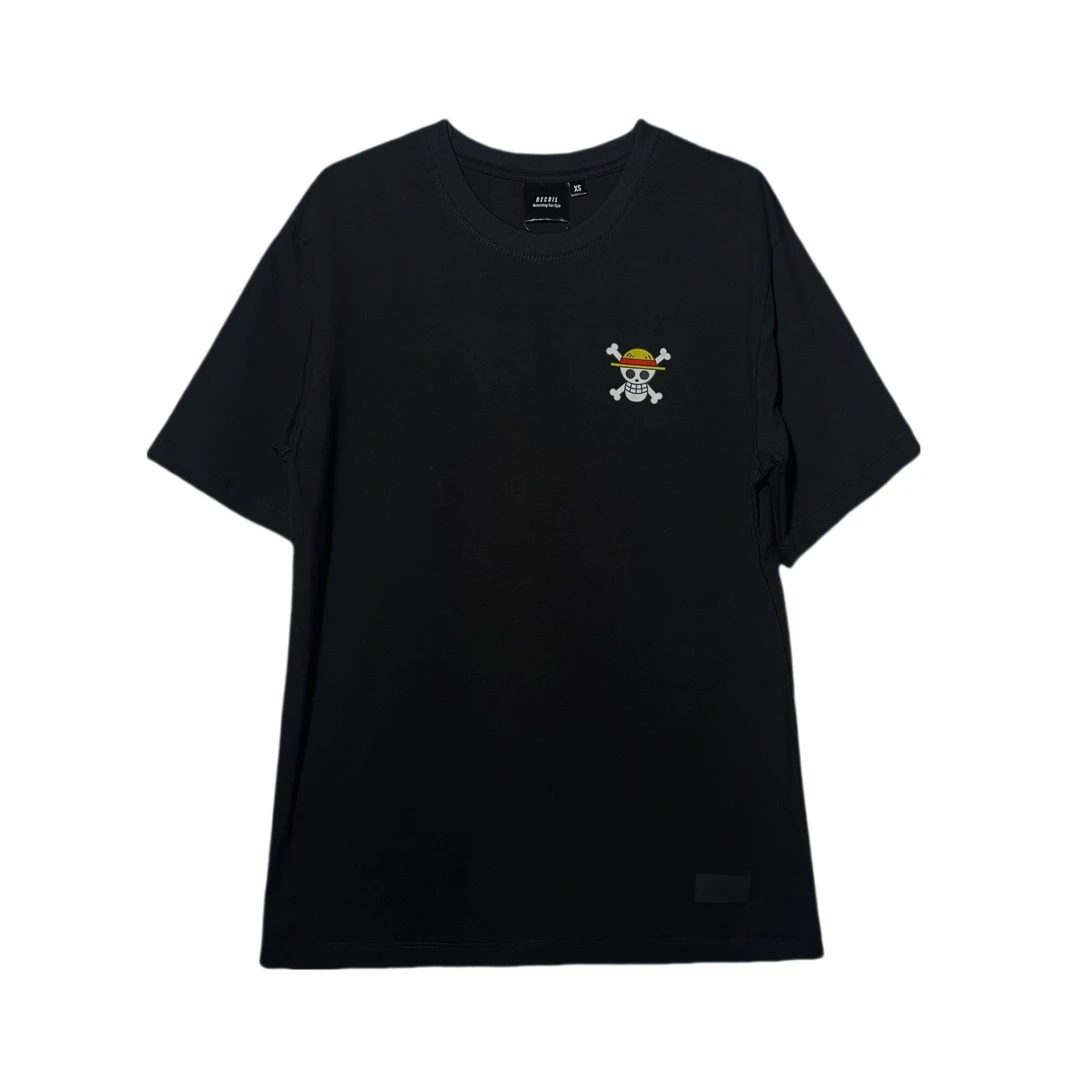 【YUAN PEI】2025夏季新款海贼王动漫个性印花宽松重磅大版棉T恤