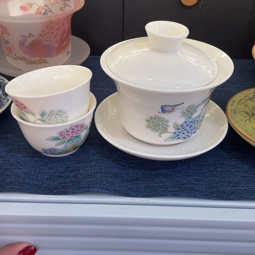 陶景德陶瓷盖碗茶具