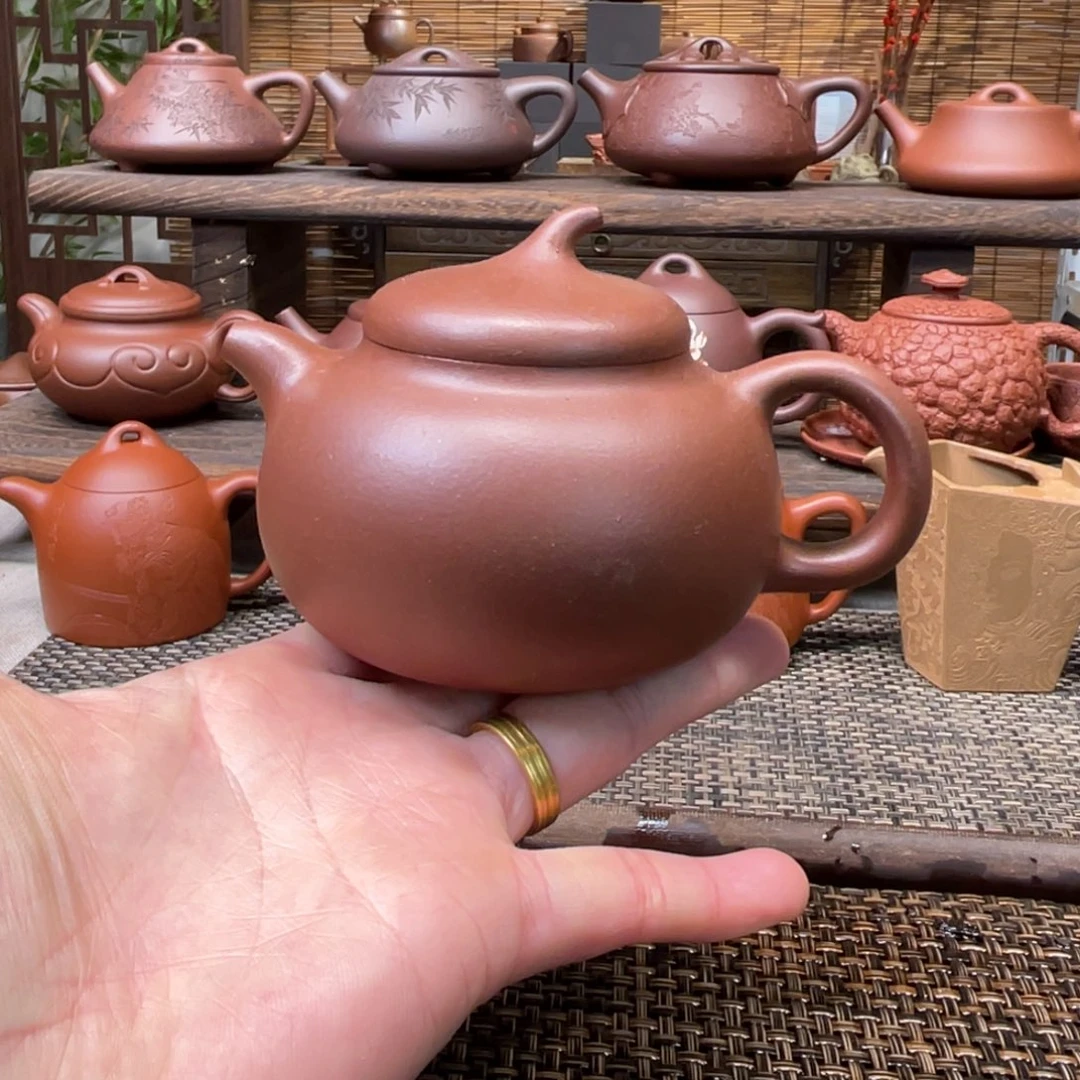 紫砂茶壶宜兴原矿紫砂手工制210