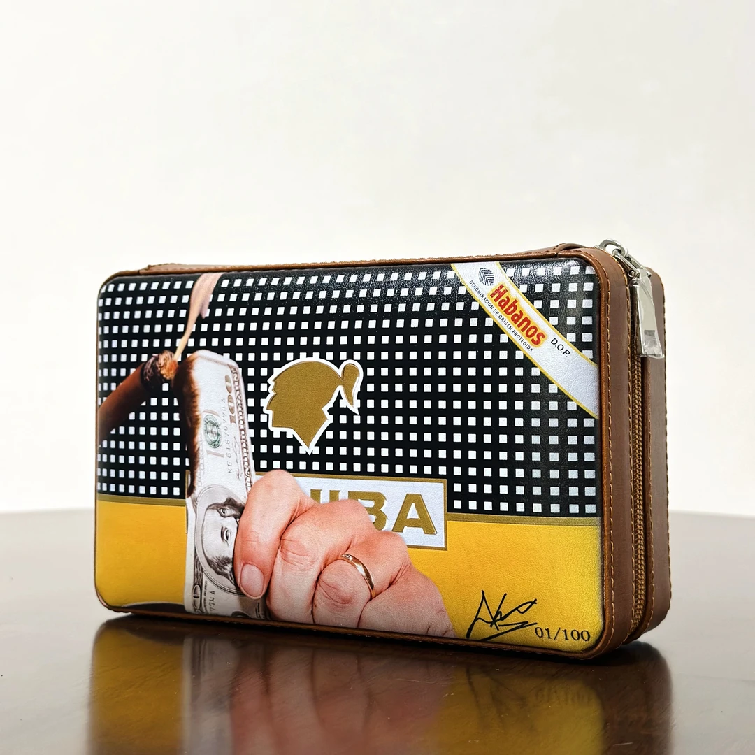 S5h正品限量雪茄盒便携式4支装雪茄保湿盒高希霸COHIBA雪茄随身包