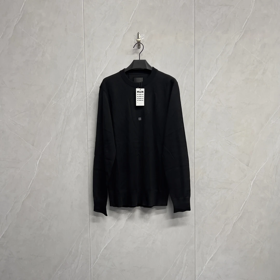 全新未使用 Givenchy/纪梵希 24新款刺绣Logo羊毛螺纹毛衣W0573/L