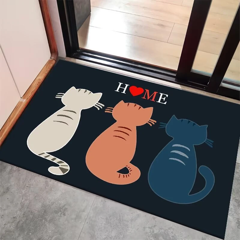 A39【80*120cm】硅藻泥入户玄关除尘吸水刮泥蹭土可爱地垫地毯