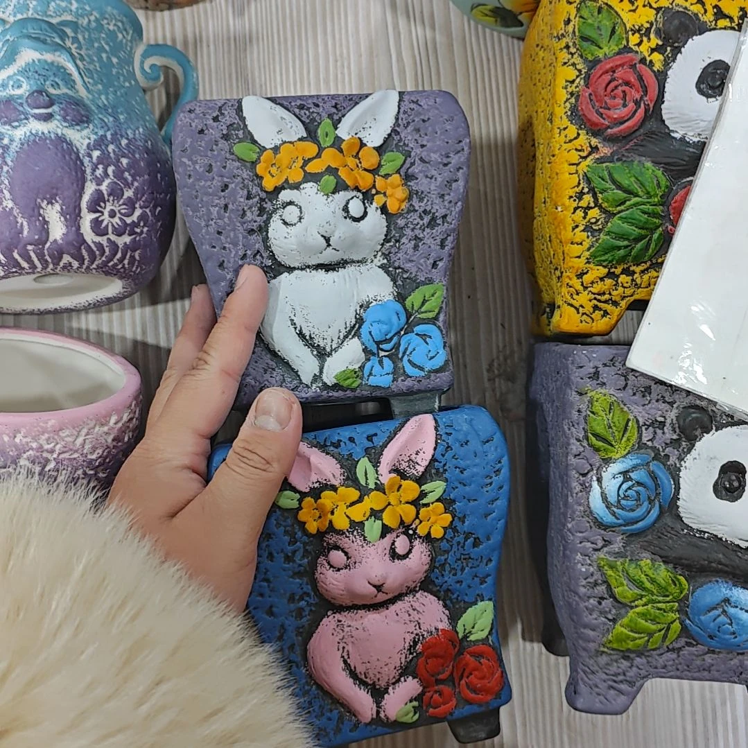 红陶吸水透气的白陶花盆凑满12发货