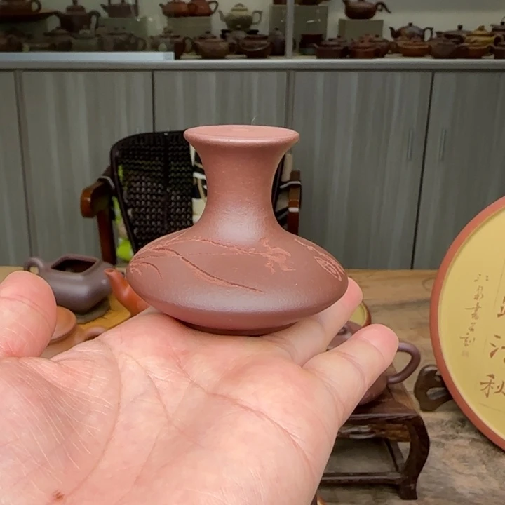 紫砂茶壶底槽清茶周边手工制作