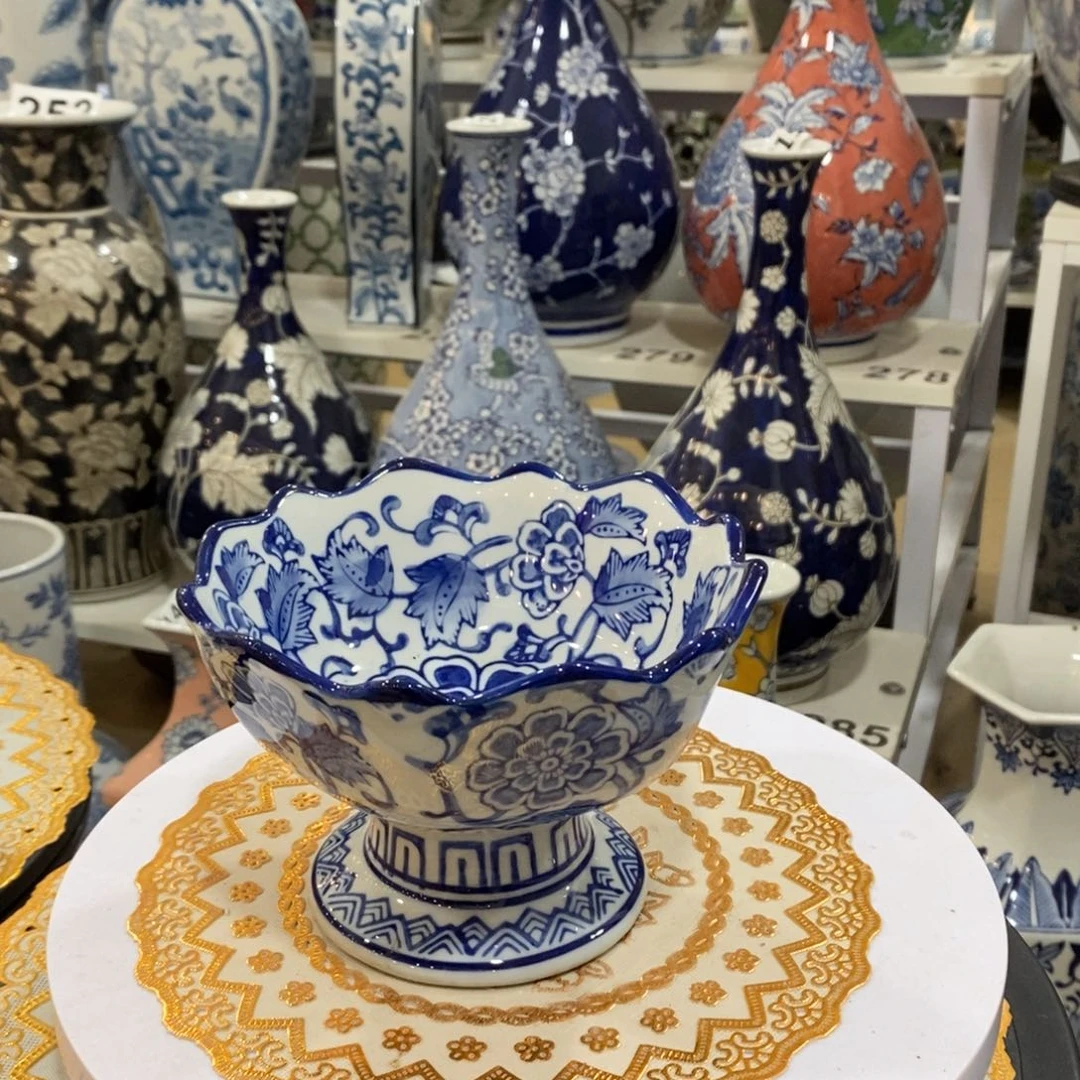 【闪购商品】陶瓷青花瓷高脚碗福利一个
