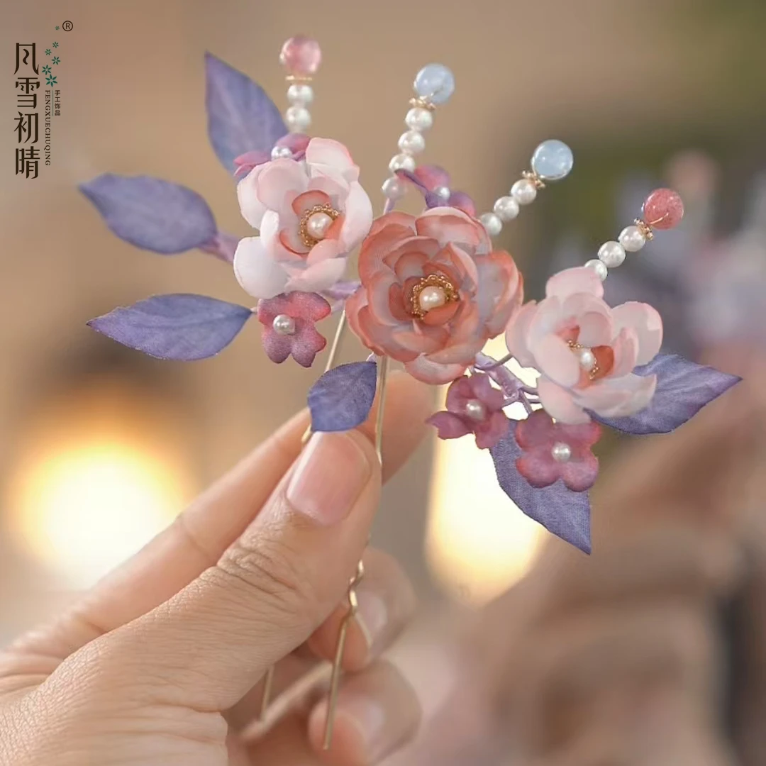 风雪初晴未意欢发钗【达人新款烫花】汉服百搭复古风超仙少女蛇年