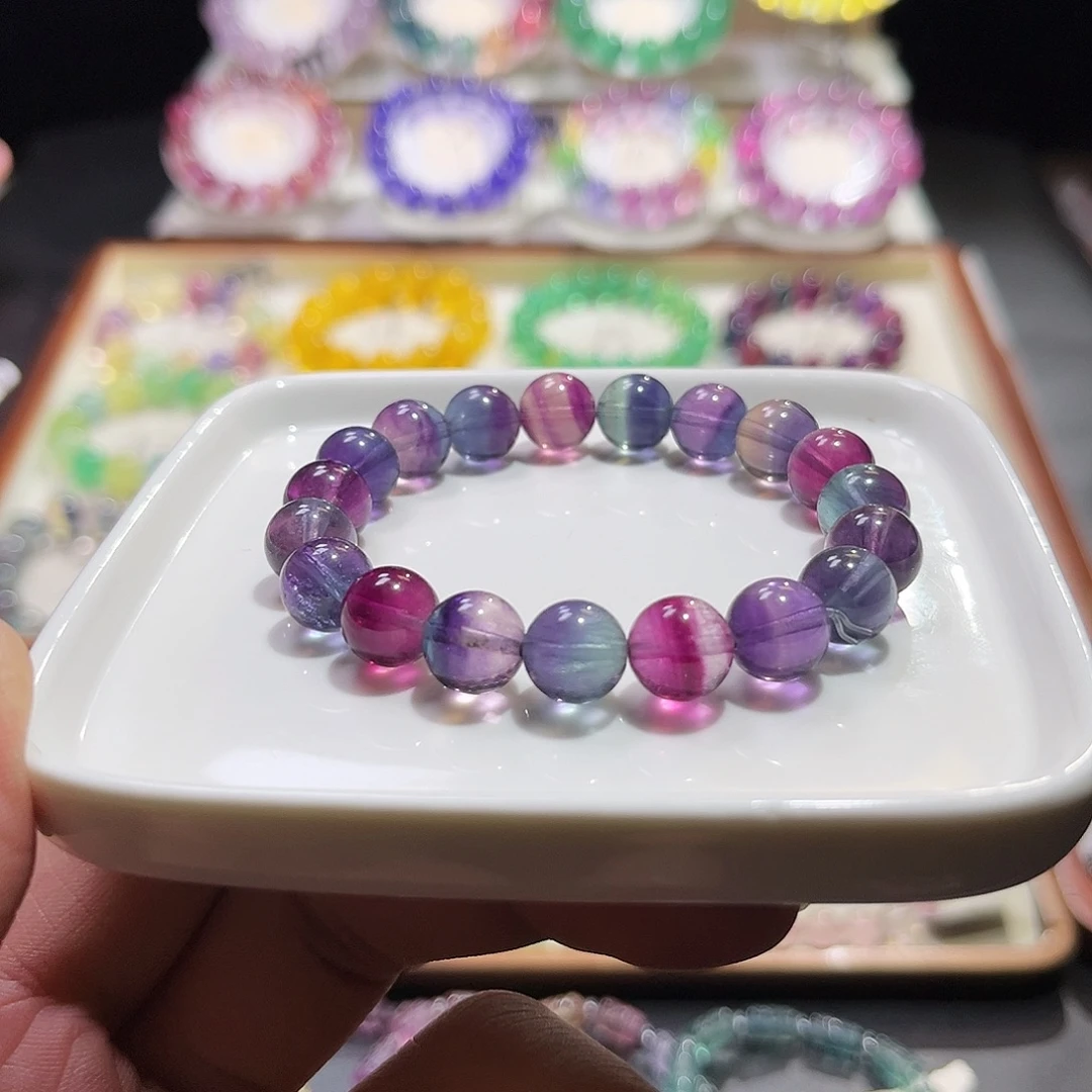 手链未镶嵌萤石西瓜千层独角兽10mm