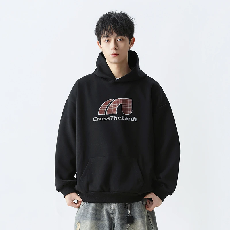 MTVO迈特优春季新款休闲情侣宽松连帽卫衣百搭潮流运动长袖3946