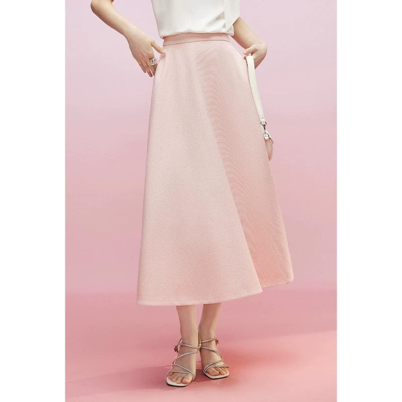 【陈大可专属】MandyZhang粉樱温柔雅致半身裙女夏季浪漫A字伞裙