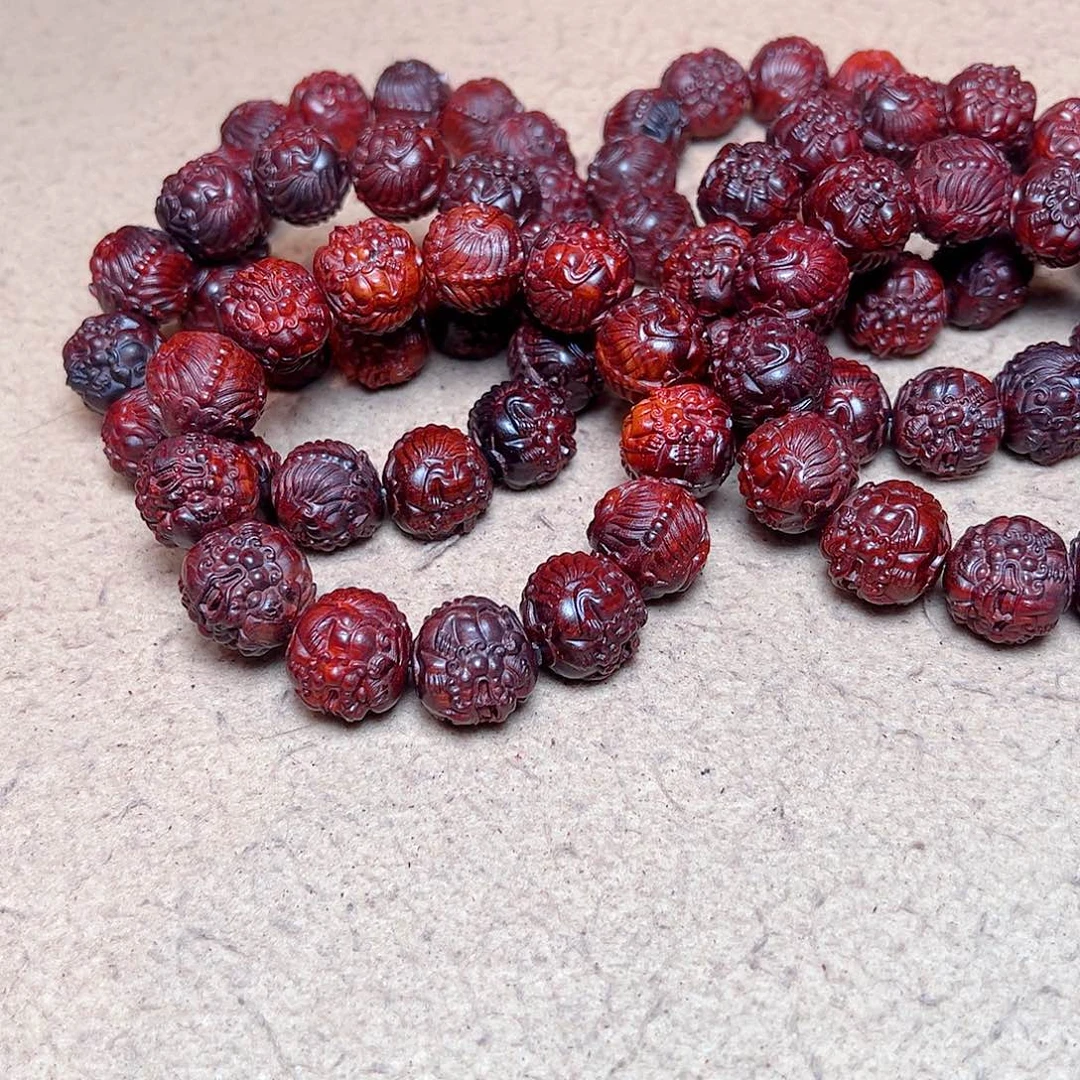 小叶紫檀手串/手链1.8貔貅精工