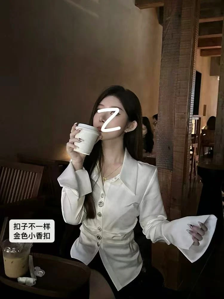 光滑 金色小香扣衬衫