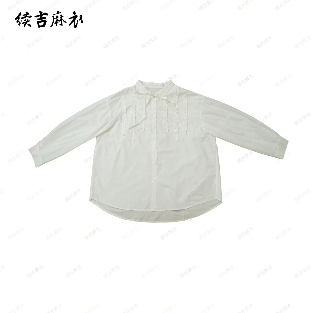 春-原创设计25-144棉长袖休闲纯色立领衬衫