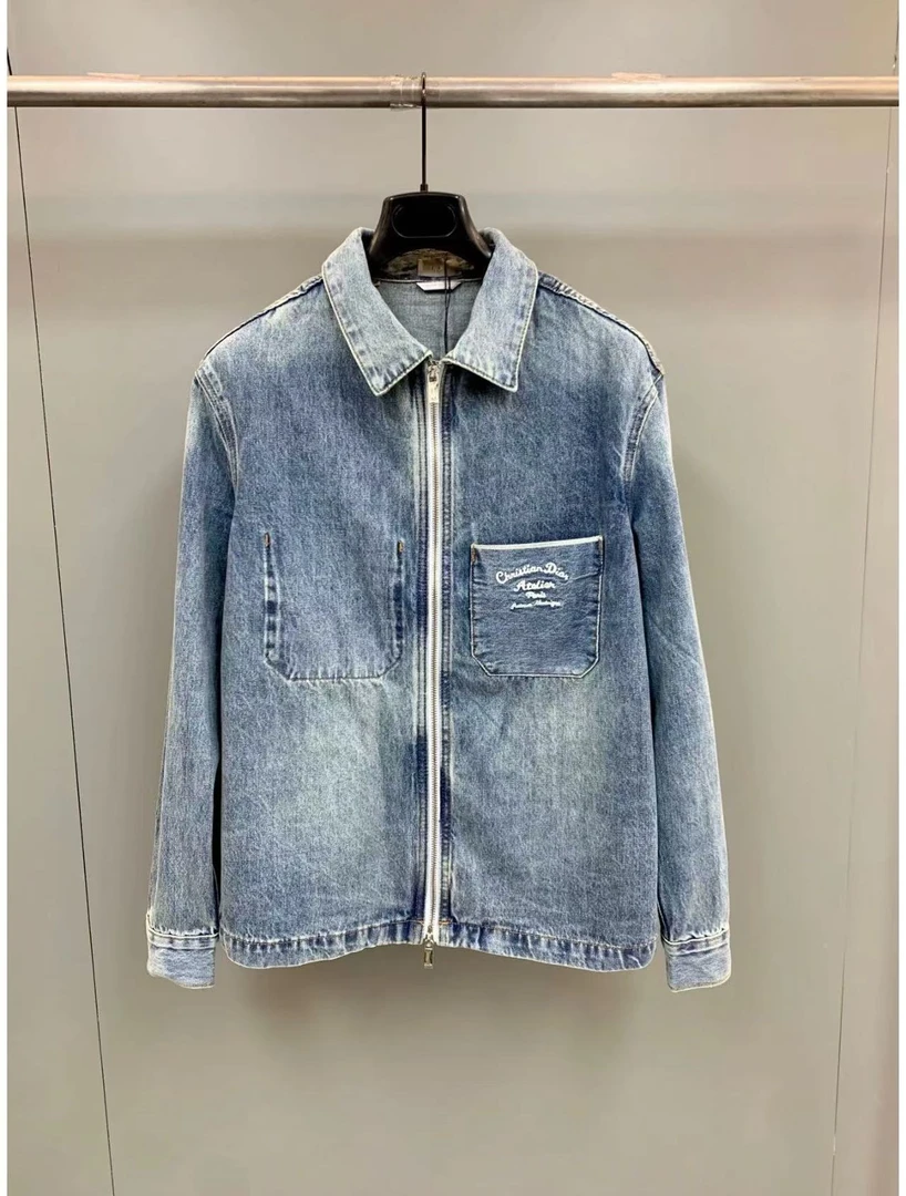 99新 DIOR/迪奥 有奢友得严选丨46码迪奥蓝色刺绣牛仔外套00714