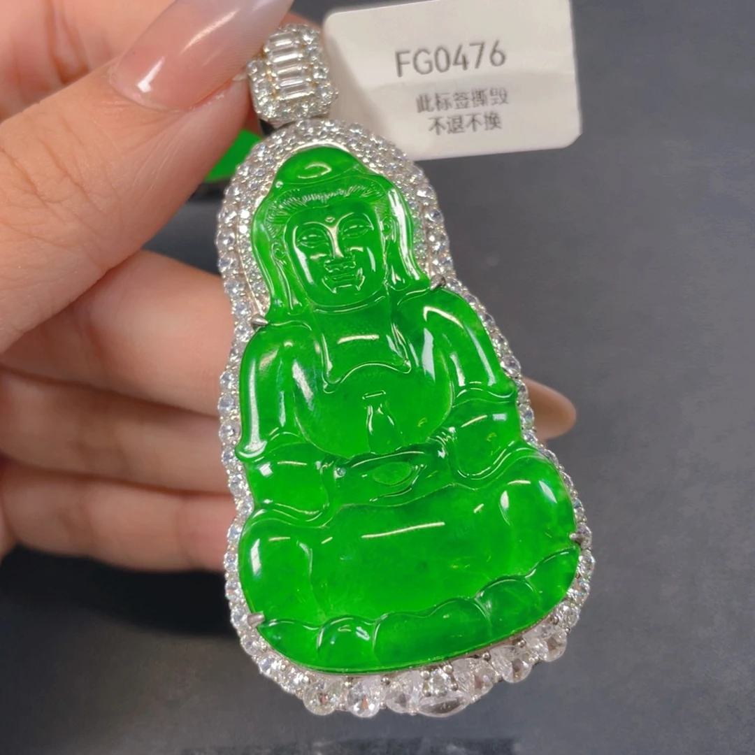 【闪购商品】颈饰银S925镶嵌翡翠翡翠