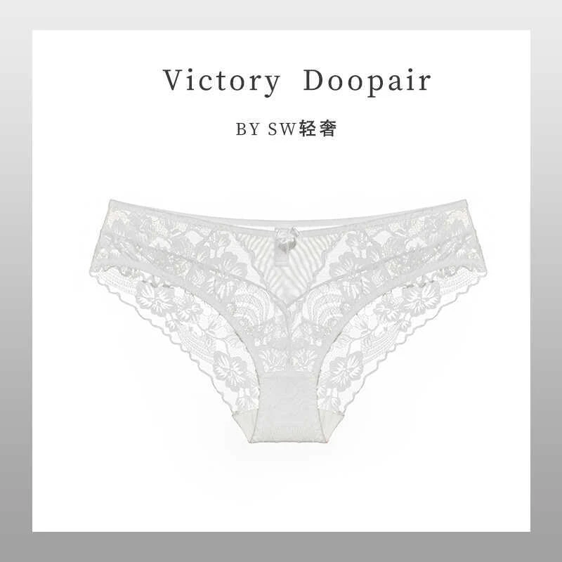 维多利亚多培尔高级性感蕾丝内裤女夏薄款白色纯欲包臀纯棉三角裤