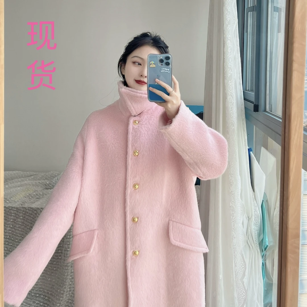 温柔定格柔雾绒感暖线条苏力大衣
