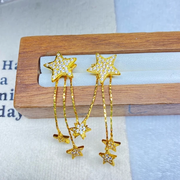 耳饰 Z黄色五角星耳钉多样性发货46637