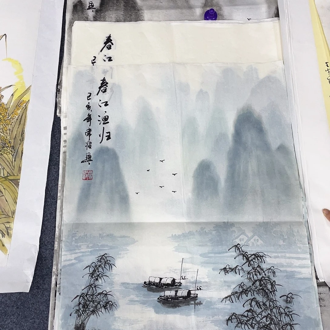 国画作品小姐姐放漏…