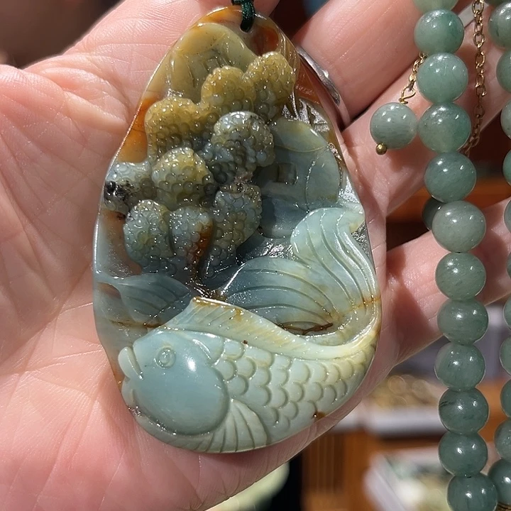 未镶嵌岫玉毛衣链