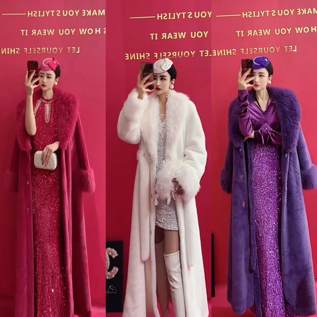 爆款美拉德加厚外套冬季毛毛新款大衣外套长款冬季潮