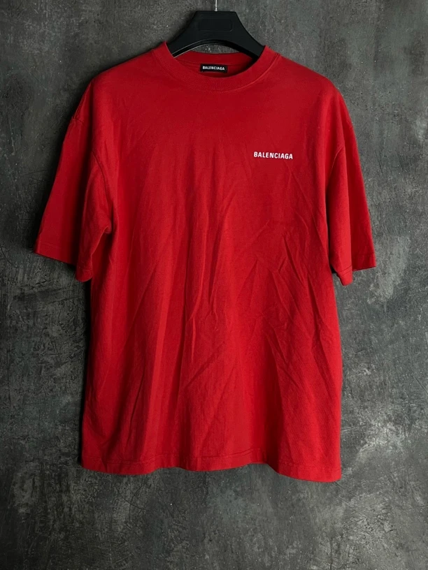 全新未使用 Balenciaga/巴黎世家 S码*1/前后logo红色短袖/04029